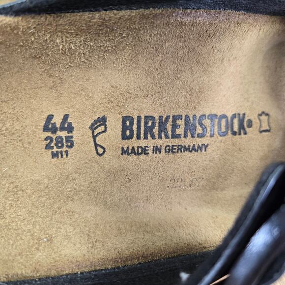 Birkenstock Arizona Birko-Flor Black Patent Leather Double Strap Sandal Mens 44 - Picture 13 of 13